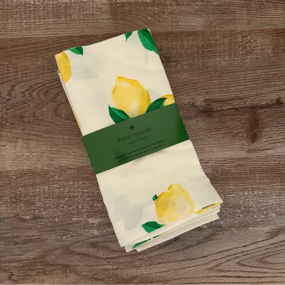 Kate Spade New York Make Lemonade 4PC Napkins